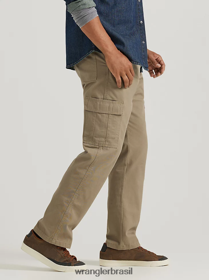 Wrangler calça cargo relaxada autêntica cáqui britânico (10zm6lgbh) homens roupas 00LN6N244