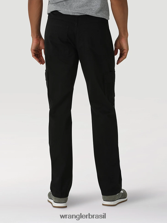 Wrangler calça cargo relaxada autêntica preto (10zm6lgbl) homens roupas 00LN6N245