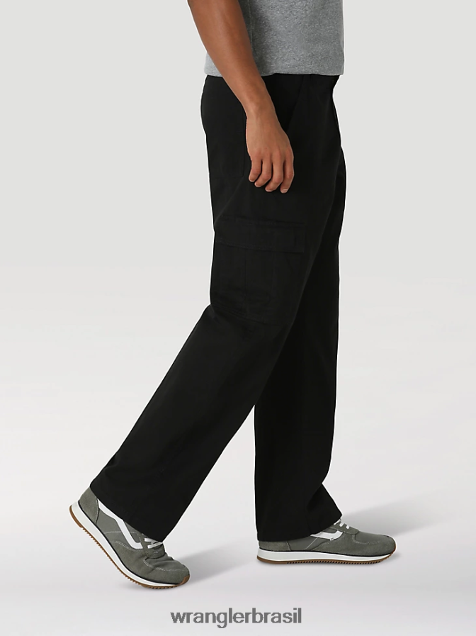 Wrangler calça cargo relaxada autêntica preto (10zm6lgbl) homens roupas 00LN6N245