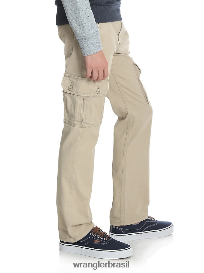 Wrangler calça cargo slim reta e elástica lustre (9rkbwbf) Rapazes roupas 00LN6N957