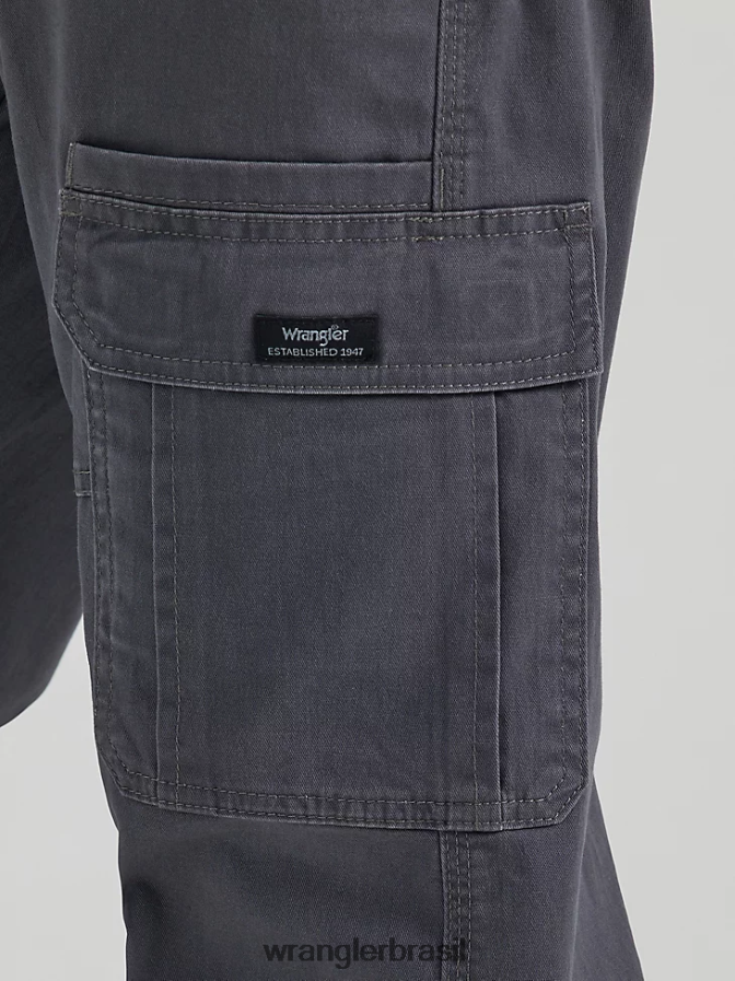 Wrangler calça cargo stretch relaxada autêntica antracite (10zm7abah) homens roupas 00LN6N235