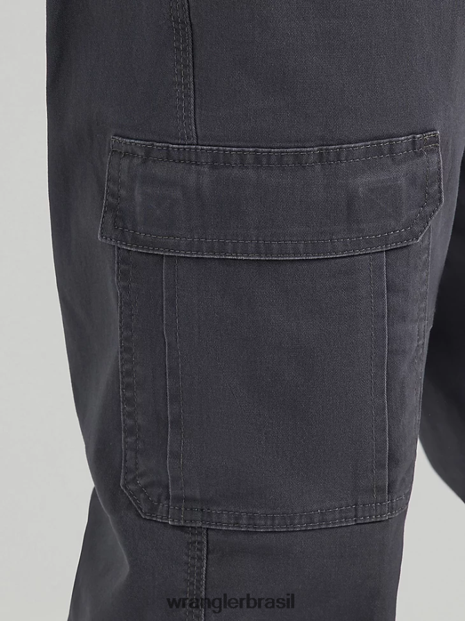 Wrangler calça cargo stretch relaxada autêntica antracite (10zm7abah) homens roupas 00LN6N235