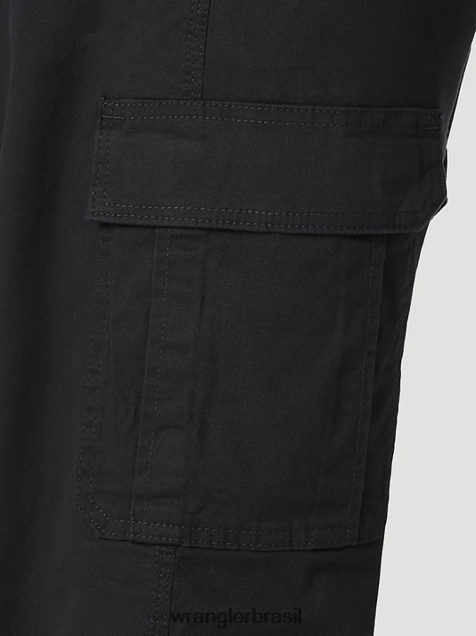 Wrangler calça cargo stretch relaxada autêntica preto (10zm7abbl) homens roupas 00LN6N233