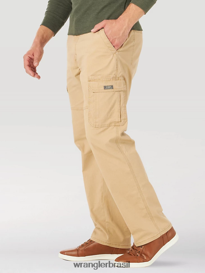 Wrangler calça cargo stretch relaxada autêntica travertino (10zm7abtv) homens roupas 00LN6N234