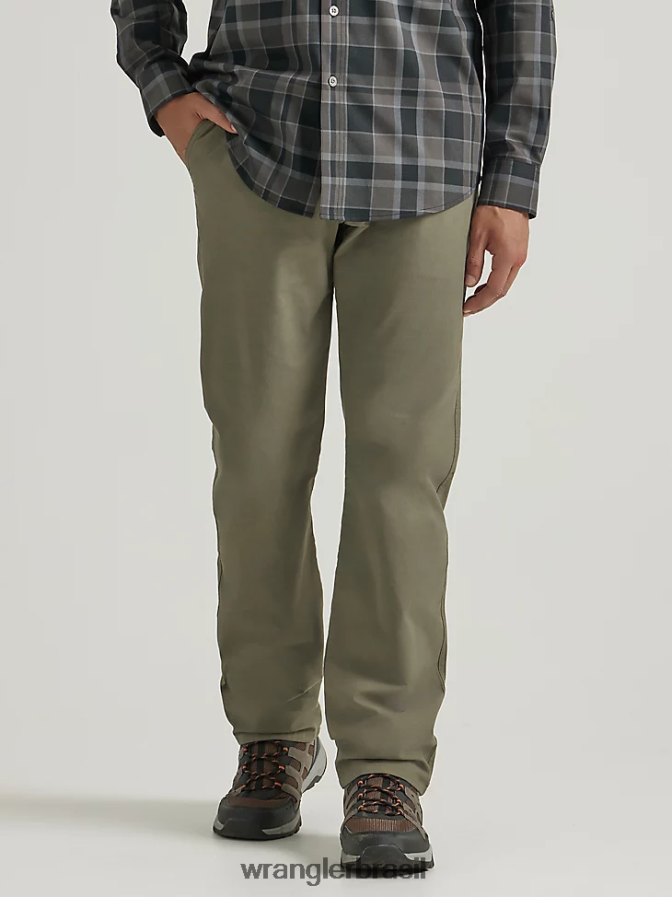 Wrangler calça chino ao ar livre azeitona empoeirada (112343358) homens roupas 00LN6N252