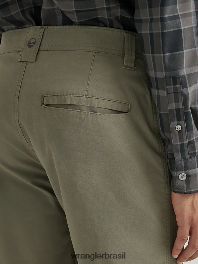 Wrangler calça chino ao ar livre azeitona empoeirada (112343358) homens roupas 00LN6N252