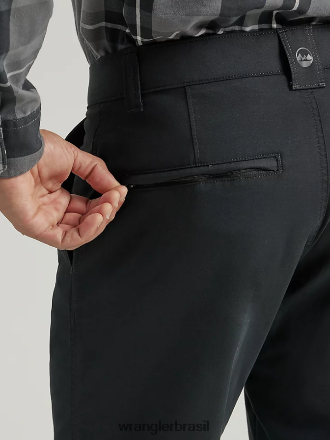 Wrangler calça chino ao ar livre preto azeviche (112343348) homens roupas 00LN6N249