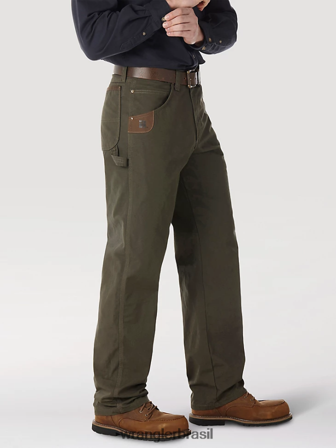 Wrangler calça de carpinteiro riggs workwear loden (3w020ld) homens roupas 00LN6N267