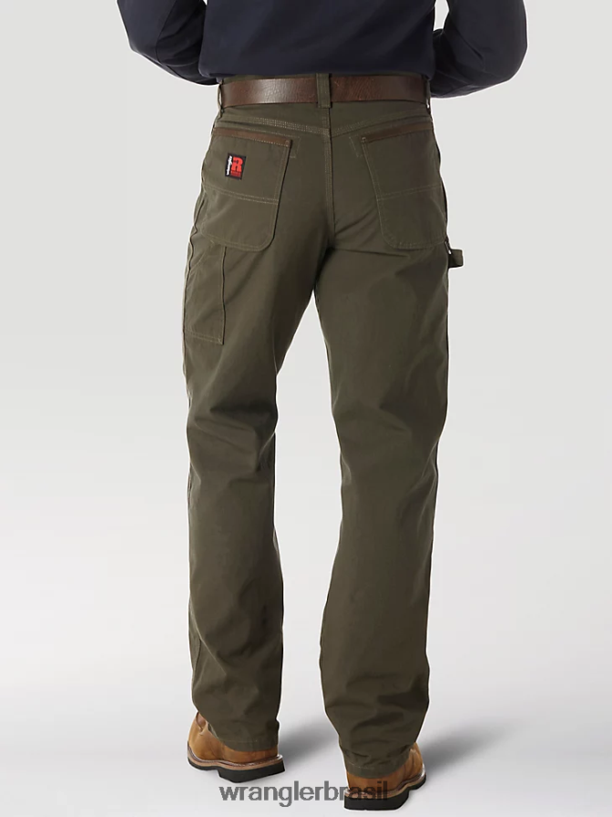 Wrangler calça de carpinteiro riggs workwear loden (3w020ld) homens roupas 00LN6N267
