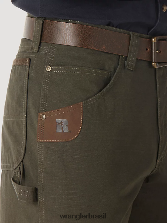 Wrangler calça de carpinteiro riggs workwear loden (3w020ld) homens roupas 00LN6N267