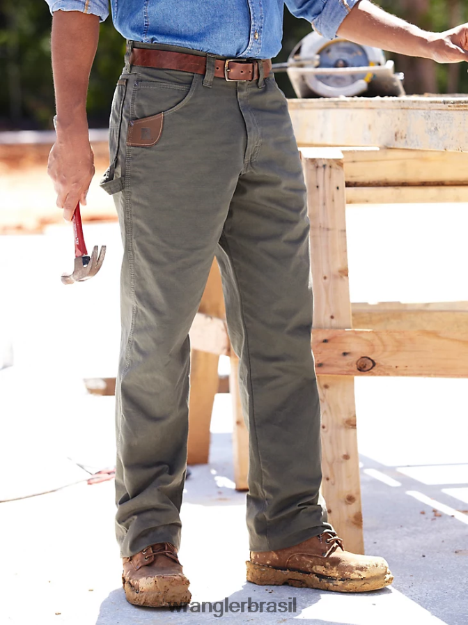 Wrangler calça de carpinteiro riggs workwear loden (3w020ld) homens roupas 00LN6N267