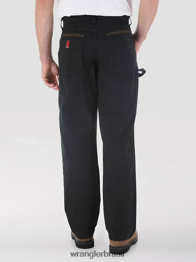 Wrangler calça de carpinteiro riggs workwear preto (103w020bl) homens roupas 00LN6N270