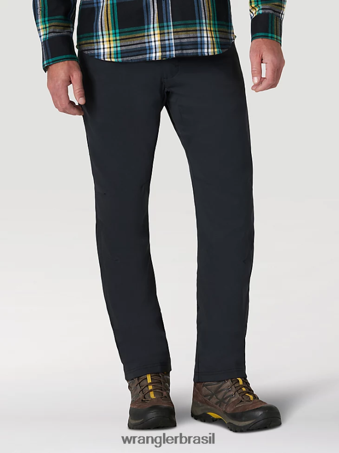 Wrangler calça de lona com perna reta e ajuste regular de uso robusto musgo (31100ms) homens roupas 00LN6N650