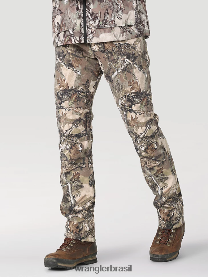 Wrangler calça de lona com perna reta e ajuste regular de uso robusto musgo (31100ms) homens roupas 00LN6N650