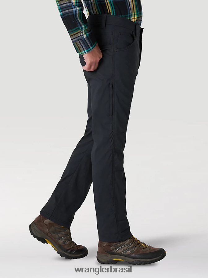 Wrangler calça de lona com perna reta e ajuste regular de uso robusto musgo (31100ms) homens roupas 00LN6N650