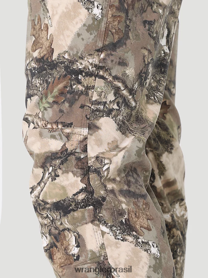 Wrangler calça de lona com perna reta e ajuste regular de uso robusto musgo (31100ms) homens roupas 00LN6N650