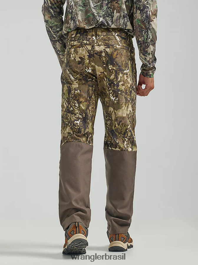 Wrangler calça de lona com perna reta e ajuste regular de uso robusto musgo (31100ms) homens roupas 00LN6N650