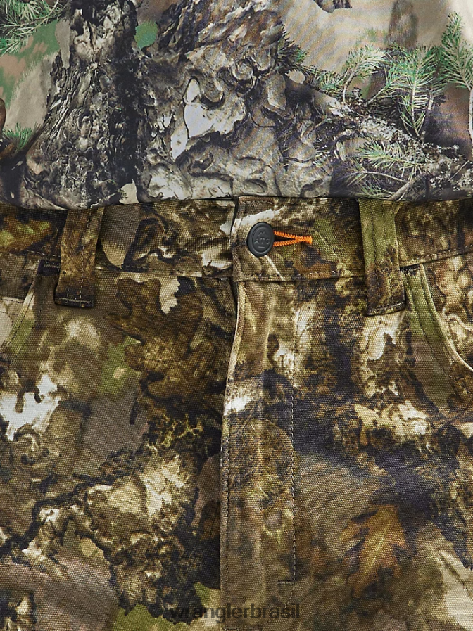 Wrangler calça de lona com perna reta e ajuste regular de uso robusto musgo (31100ms) homens roupas 00LN6N650