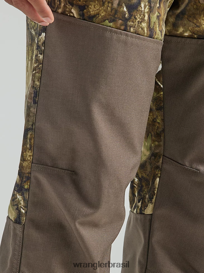 Wrangler calça de lona com perna reta e ajuste regular de uso robusto musgo (31100ms) homens roupas 00LN6N650