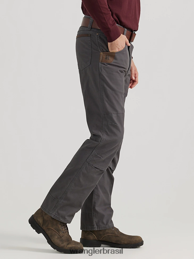 Wrangler calça de trabalho utilitária riggs workwear cinza risca de giz (3w031pg) homens roupas 00LN6N665