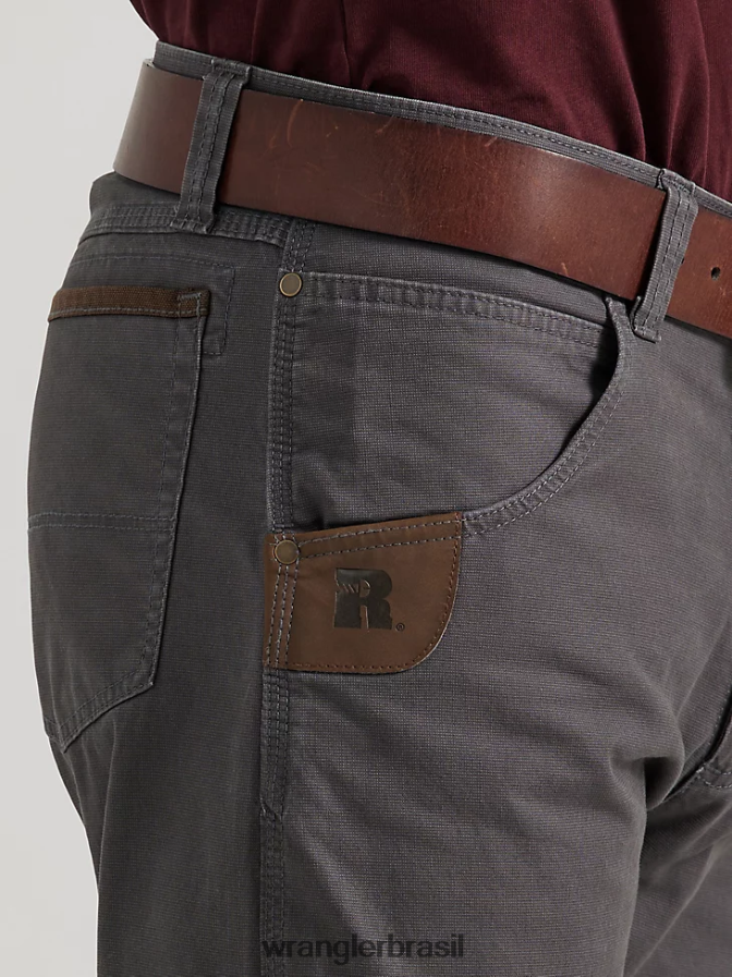 Wrangler calça de trabalho utilitária riggs workwear cinza risca de giz (3w031pg) homens roupas 00LN6N665