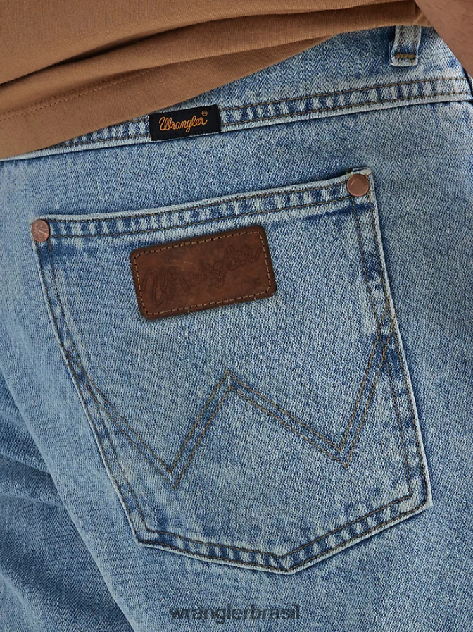 Wrangler calça jeans Heritage Redding solta lavagem leve rasgada (112335468) homens roupas 00LN6N185