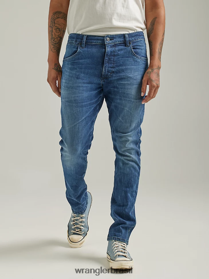 Wrangler calça jeans Heritage Redding solta lavagem leve rasgada (112335468) homens roupas 00LN6N185