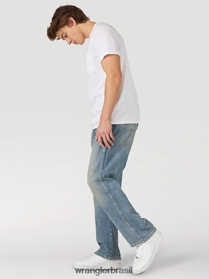 Wrangler calça jeans Heritage Redding solta índigo empoeirado (112316523) homens roupas 00LN6N188