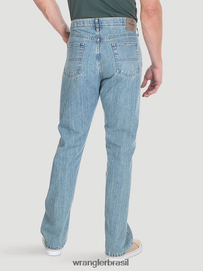 Wrangler calça jeans authentics com cintura confortável e ajuste regular giz azul (10zm1csch) homens roupas 00LN6N206