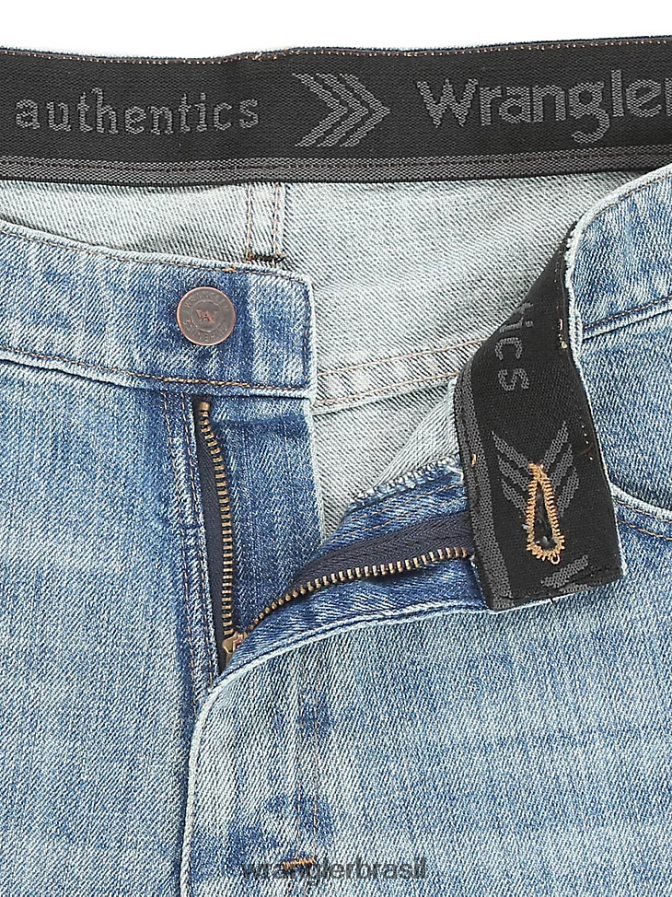 Wrangler calça jeans authentics com cintura confortável e ajuste regular giz azul (10zm1csch) homens roupas 00LN6N206