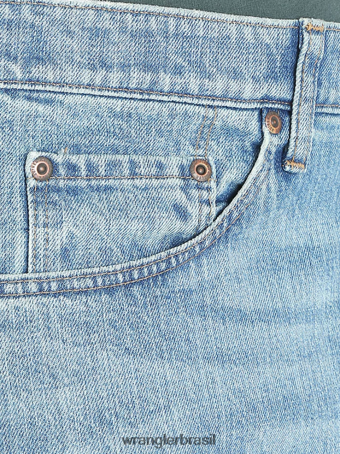 Wrangler calça jeans authentics com cintura confortável e ajuste regular giz azul (10zm1csch) homens roupas 00LN6N206