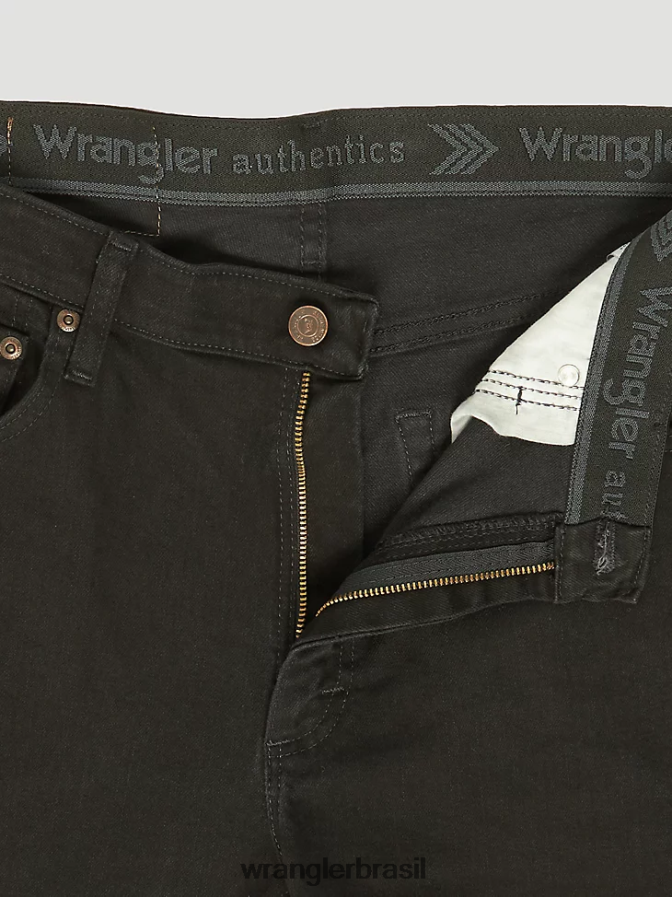 Wrangler calça jeans authentics com cintura confortável e ajuste regular negro de carvão (10zm1cscb) homens roupas 00LN6N207