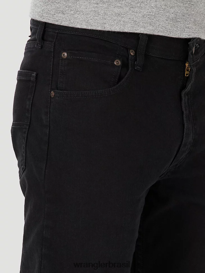 Wrangler calça jeans authentics com cintura confortável e ajuste regular negro de carvão (10zm1cscb) homens roupas 00LN6N207