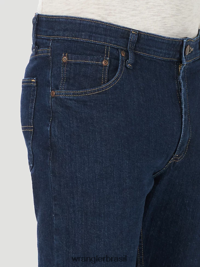 Wrangler calça jeans authentics com cintura confortável e ajuste regular índigo escuro (10zm1csdi) homens roupas 00LN6N205
