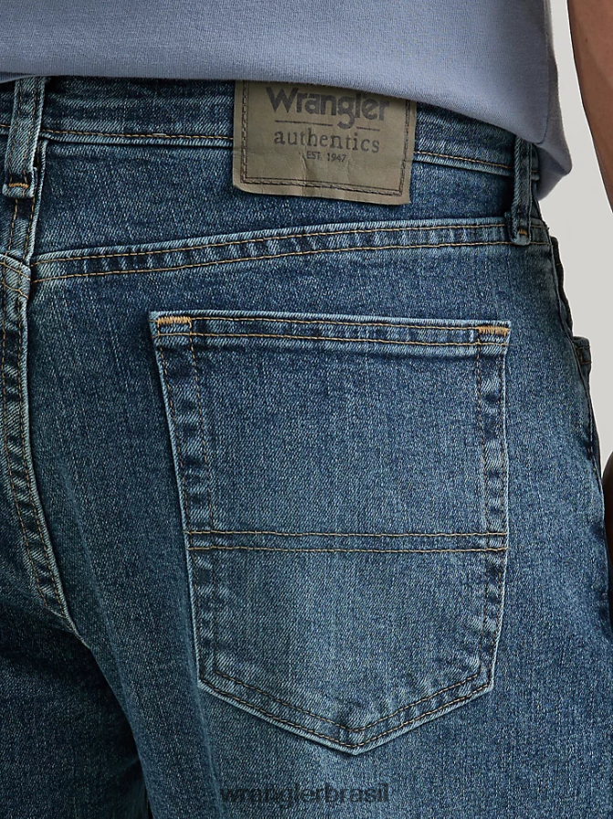 Wrangler calça jeans authentics relax fit comfort flex fumaça (zm3cssm) homens roupas 00LN6N199