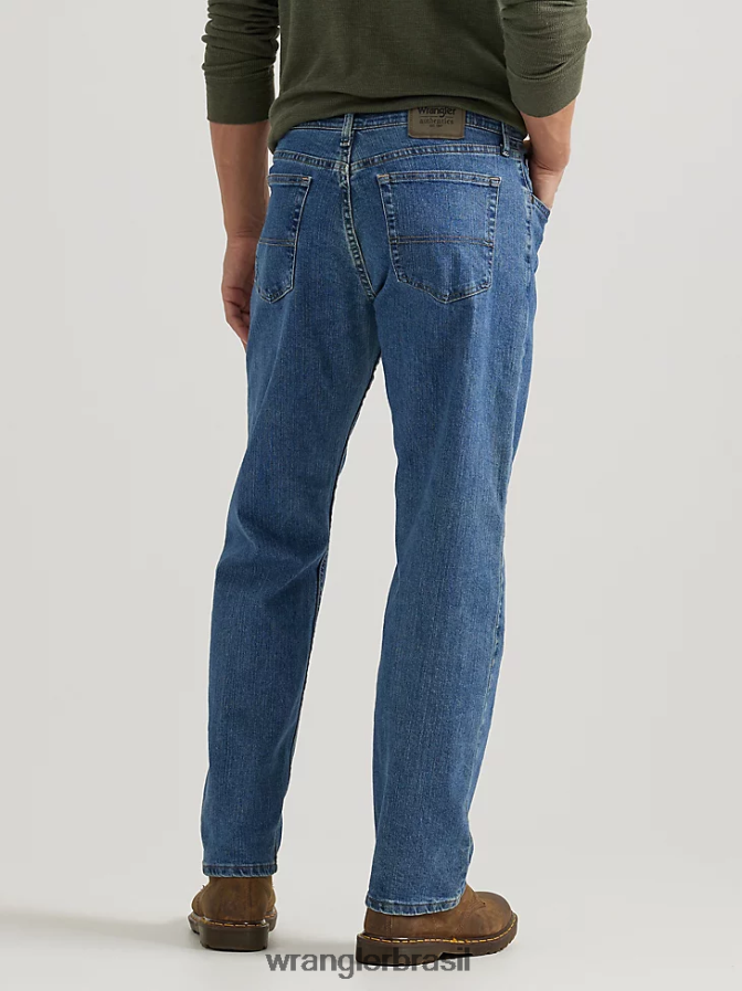 Wrangler calça jeans authentics relax fit comfort flex lavagem de pedra leve (zm3cssl) homens roupas 00LN6N197