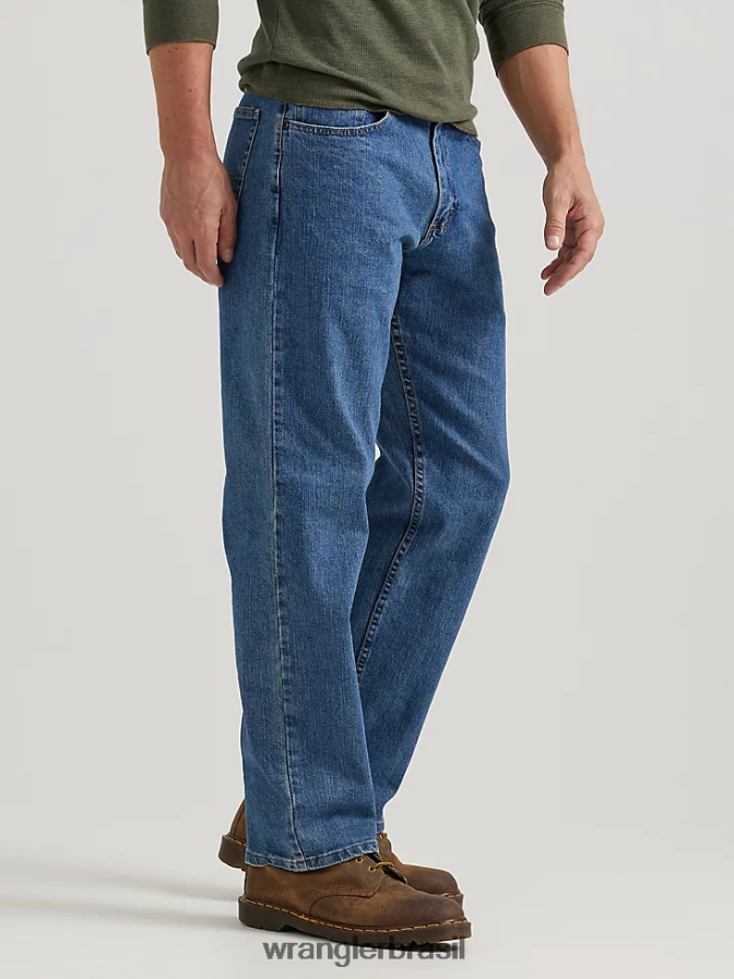 Wrangler calça jeans authentics relax fit comfort flex lavagem de pedra leve (zm3cssl) homens roupas 00LN6N197