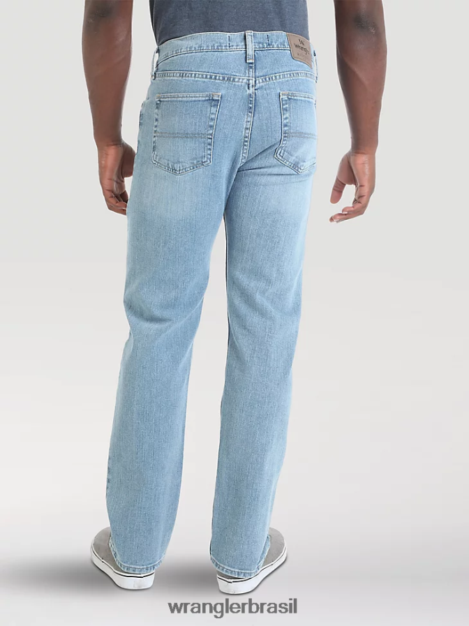 Wrangler calça jeans authentics relax fit flex luz de lavagem de pedra (10zm200sf) homens roupas 00LN6N100