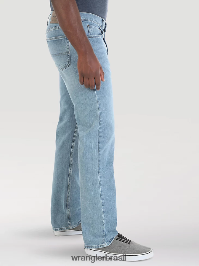 Wrangler calça jeans authentics relax fit flex luz de lavagem de pedra (10zm200sf) homens roupas 00LN6N100