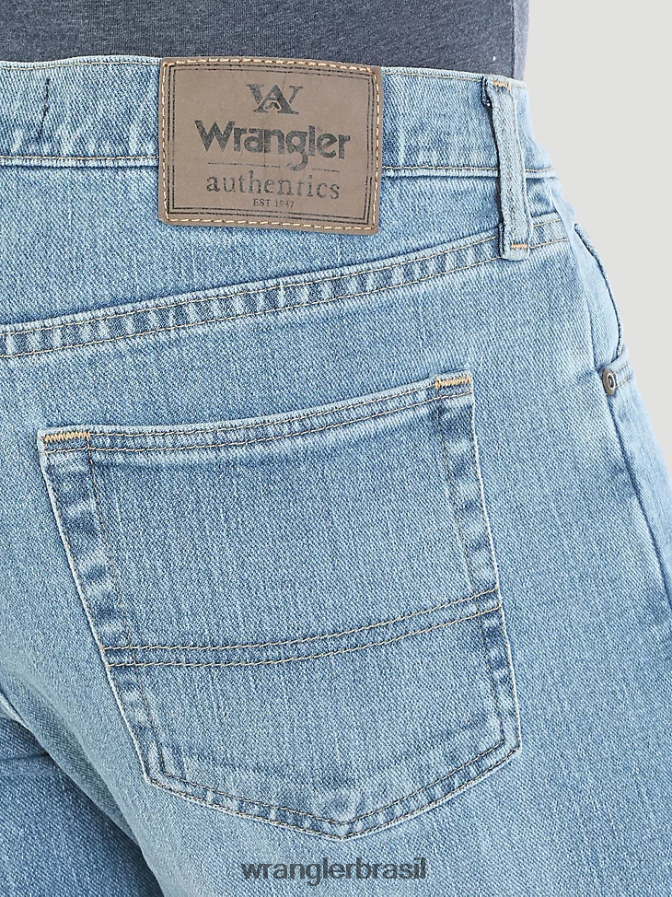 Wrangler calça jeans authentics relax fit flex luz de lavagem de pedra (10zm200sf) homens roupas 00LN6N100