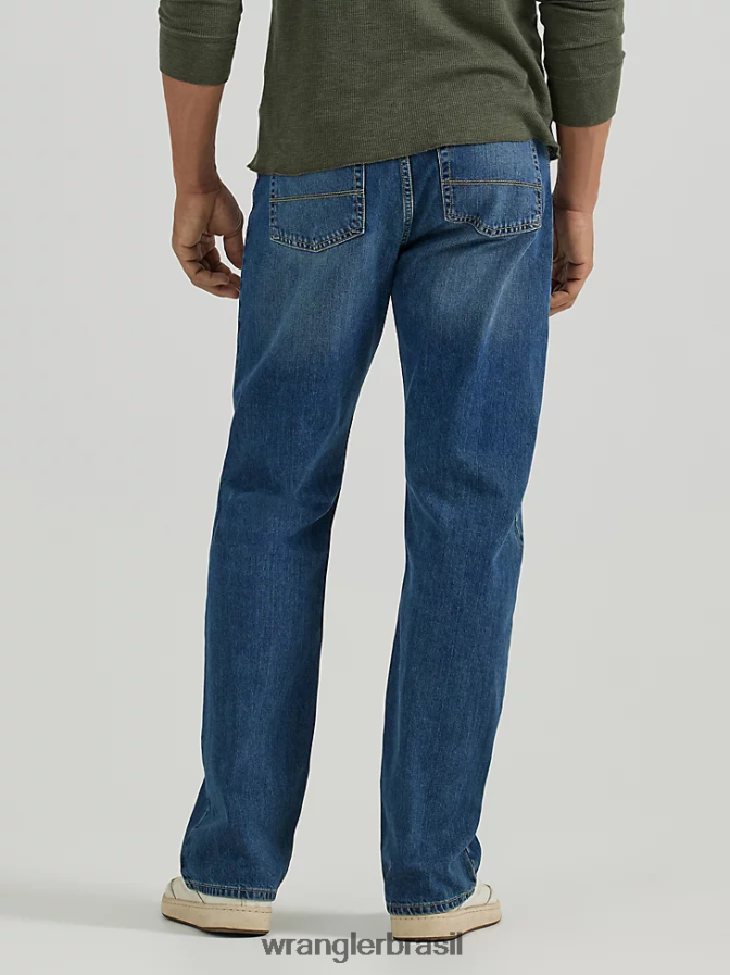 Wrangler calça jeans bootcut relaxada e autêntica índigo médio (10zm4rbgi) homens roupas 00LN6N125