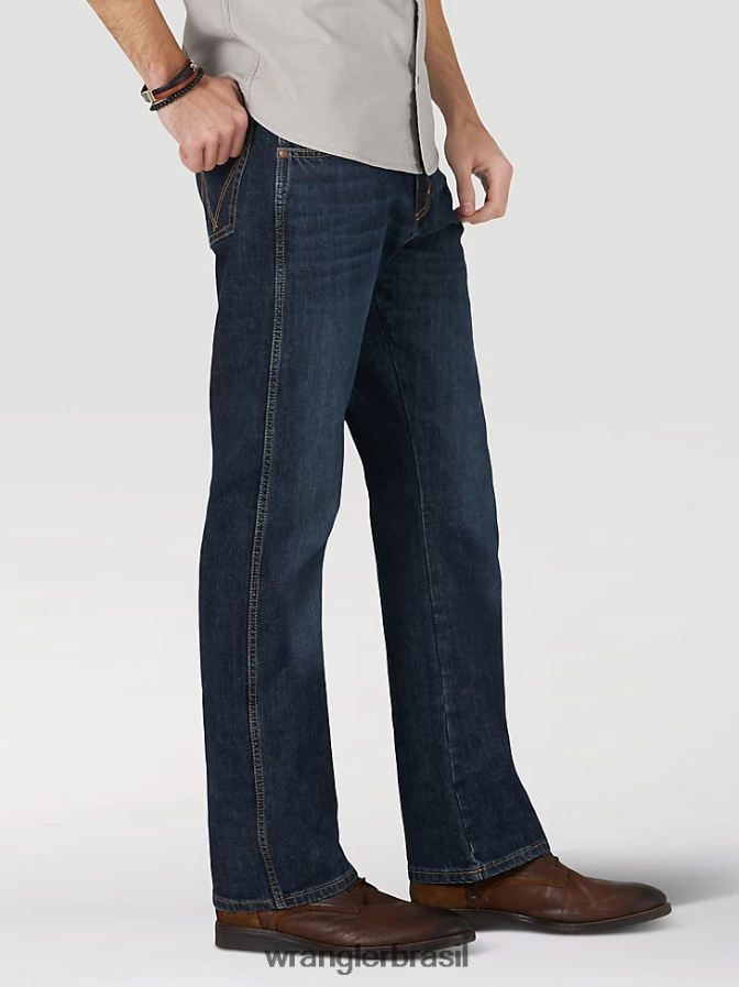 Wrangler calça jeans bootcut slim fit lavagem cb (mgw77cb) homens roupas 00LN6N182
