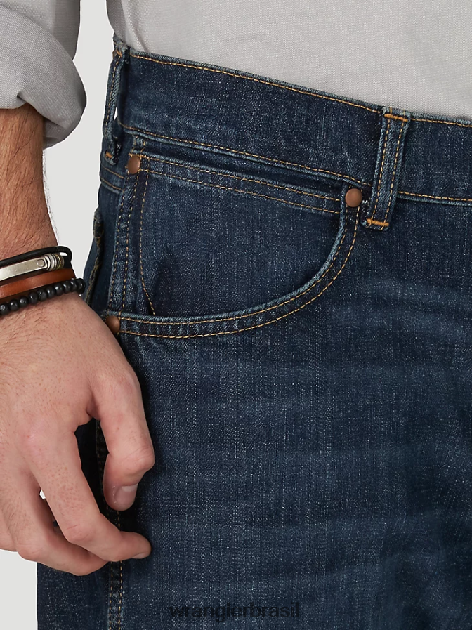 Wrangler calça jeans bootcut slim fit lavagem cb (mgw77cb) homens roupas 00LN6N182
