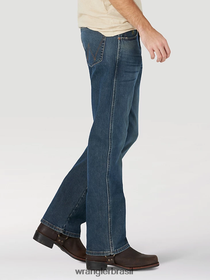 Wrangler calça jeans bootcut slim fit lavagem cr (mgw77cr) homens roupas 00LN6N183
