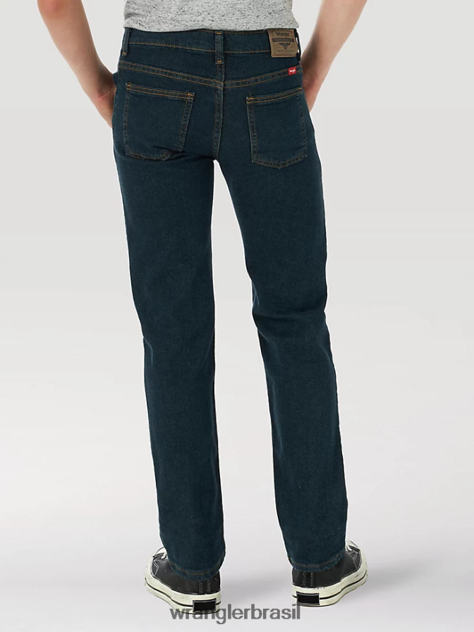 Wrangler calça jeans cinco estrelas flex reta noite escura (5wnhwdt) Rapazes roupas 00LN6N984