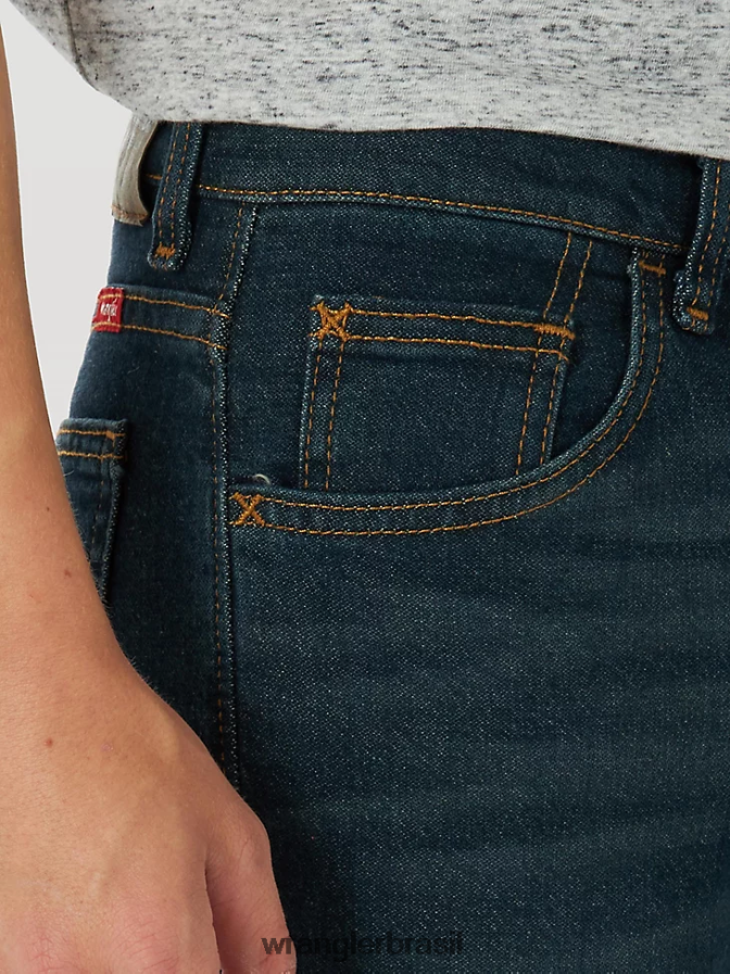 Wrangler calça jeans cinco estrelas flex reta noite escura (5wnlwdt) Rapazes roupas 00LN6N1001