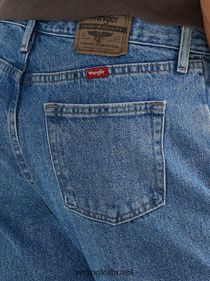 Wrangler calça jeans cinco estrelas premium com ajuste relaxado alvejante de pedra (97601sb) homens roupas 00LN6N88