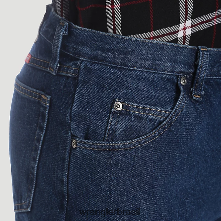 Wrangler calça jeans cinco estrelas premium com ajuste relaxado enxágue escuro (97601dr) homens roupas 00LN6N86