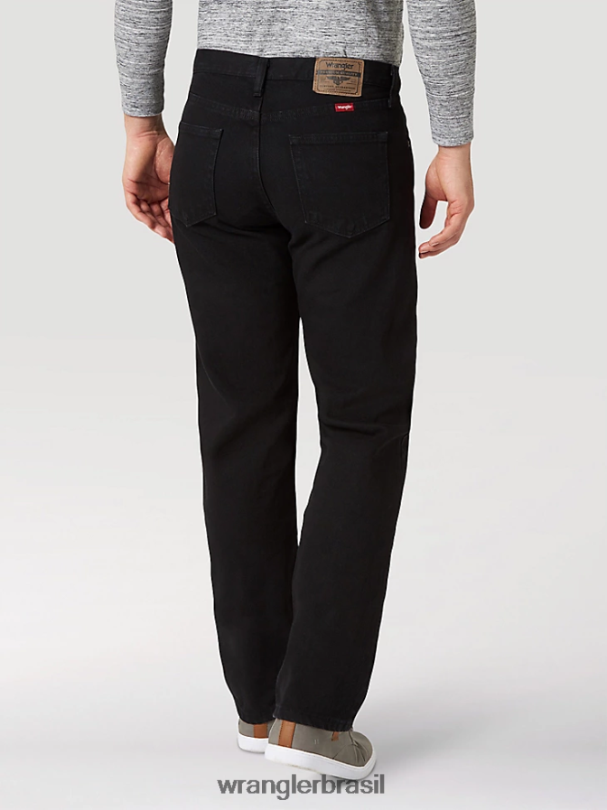 Wrangler calça jeans cinco estrelas premium com ajuste relaxado negro de carvão (97601cb) homens roupas 00LN6N87