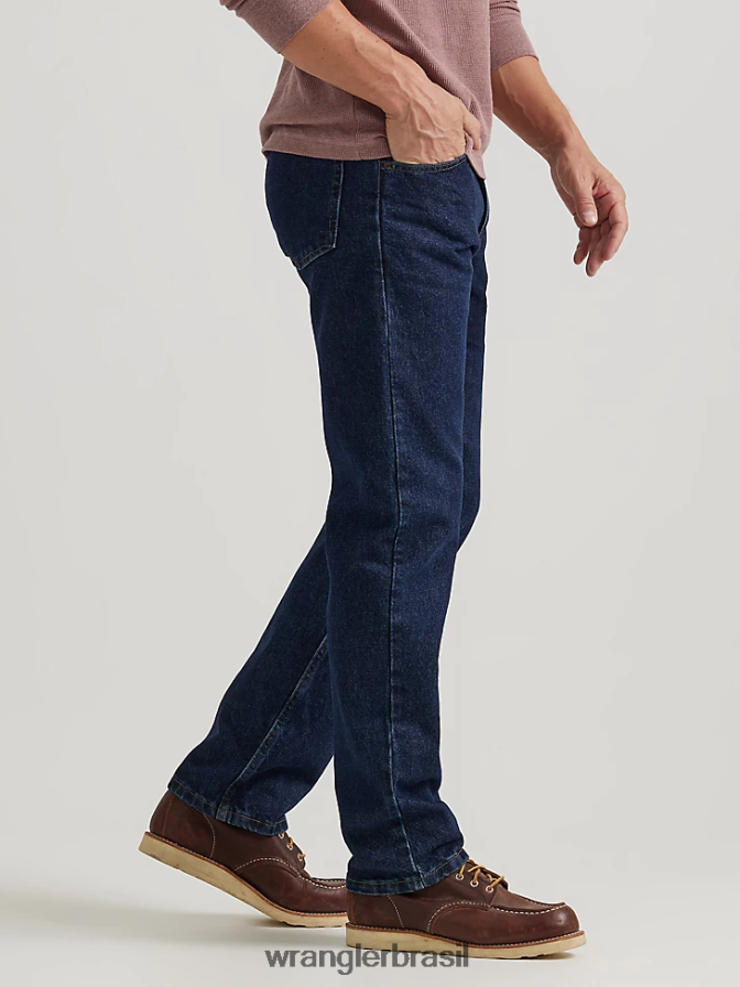 Wrangler calça jeans cinco estrelas premium denim regular fit enxágue à meia-noite (96501mr) homens roupas 00LN6N93